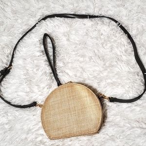 Woven and pleat her crossbody bag